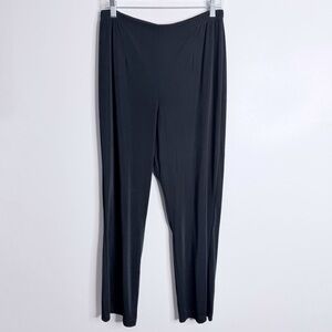 Chico’s Easywear Black Pull On Pants 12 Short Chico 2S Stretch Casual Resortwear